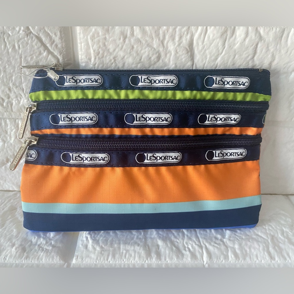 Lesportsac 3 Zip Cosmetic Pouch - New Without Tags